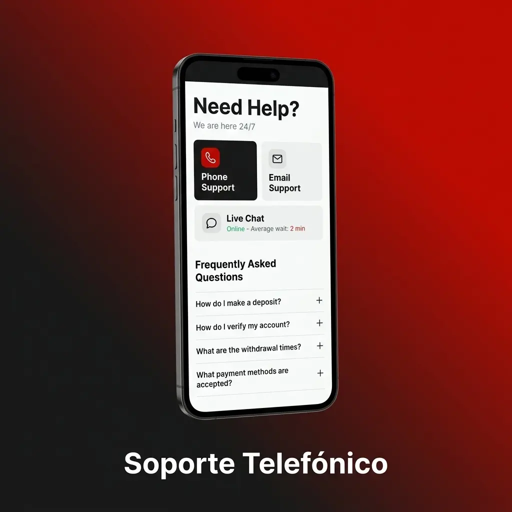 Agente de soporte telefónico de GuazuBet atendiendo consultas urgentes las 24 horas, 7 días a la semana